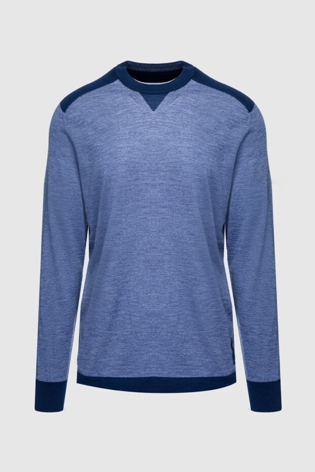 Stefano Ricci men's cashmere jumper with dark inserts on the shoulders and elbows 158752 - photo 1