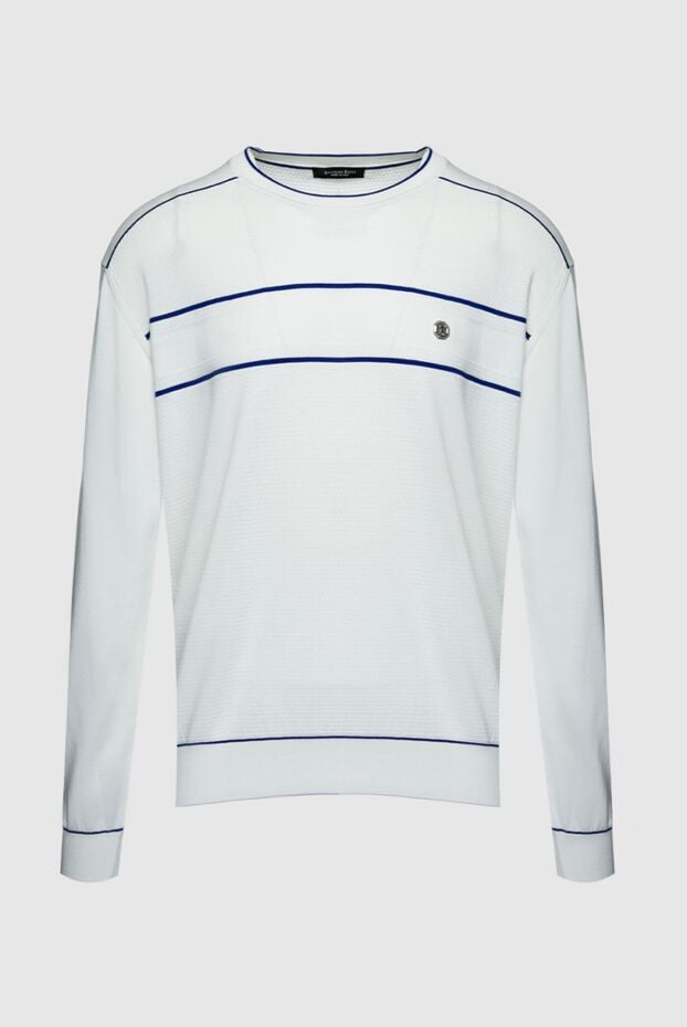Stefano Ricci long sleeve cotton jumper for men white 158776 - photo 1