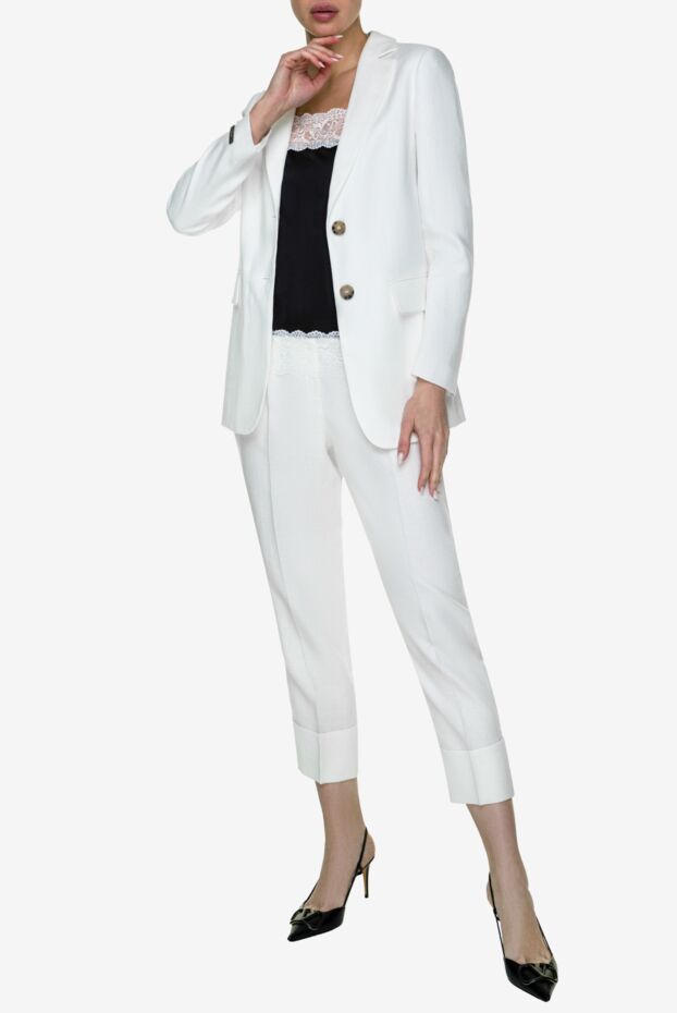 Max&Moi black silk top with white lace trim 158877 - photo 2