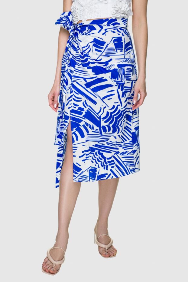 MSGM fitted midi skirt with high waist and pareo effect 158903 - photo 3