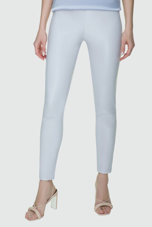 Max&Moi women's leather pants in light gray with a tailored fit 158907 - photo 3