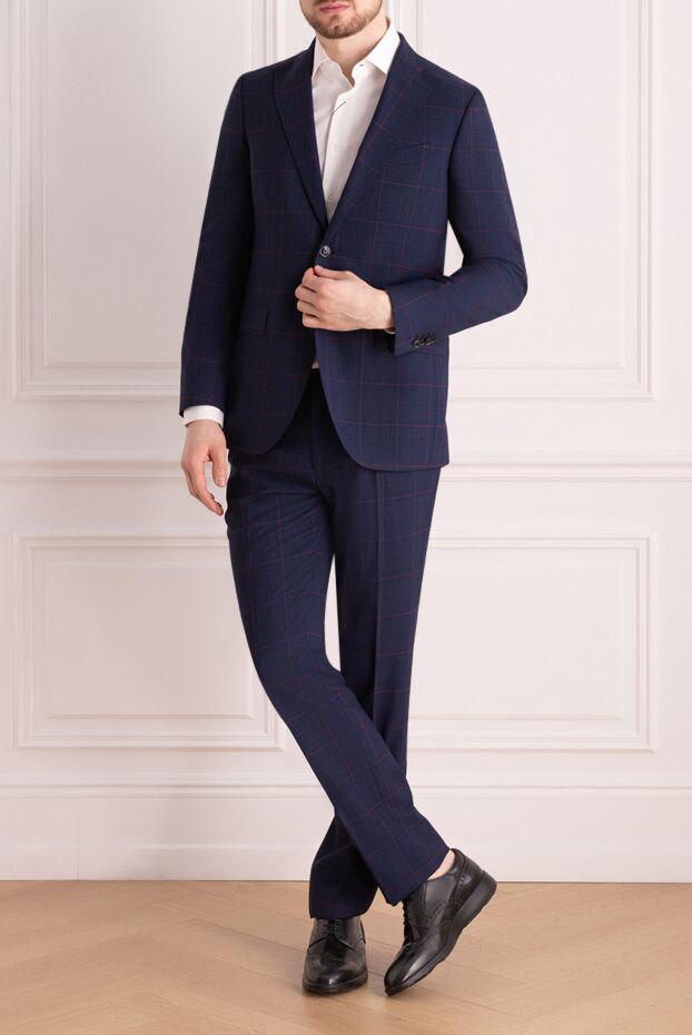 Sartoria Latorre man men's suit made of wool, blue buy with prices and photos 158926 - photo 2