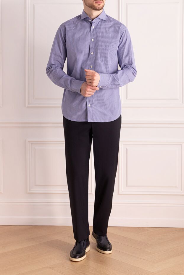 Cesare di Napoli man blue wool trousers for men buy with prices and photos 158997 - photo 2