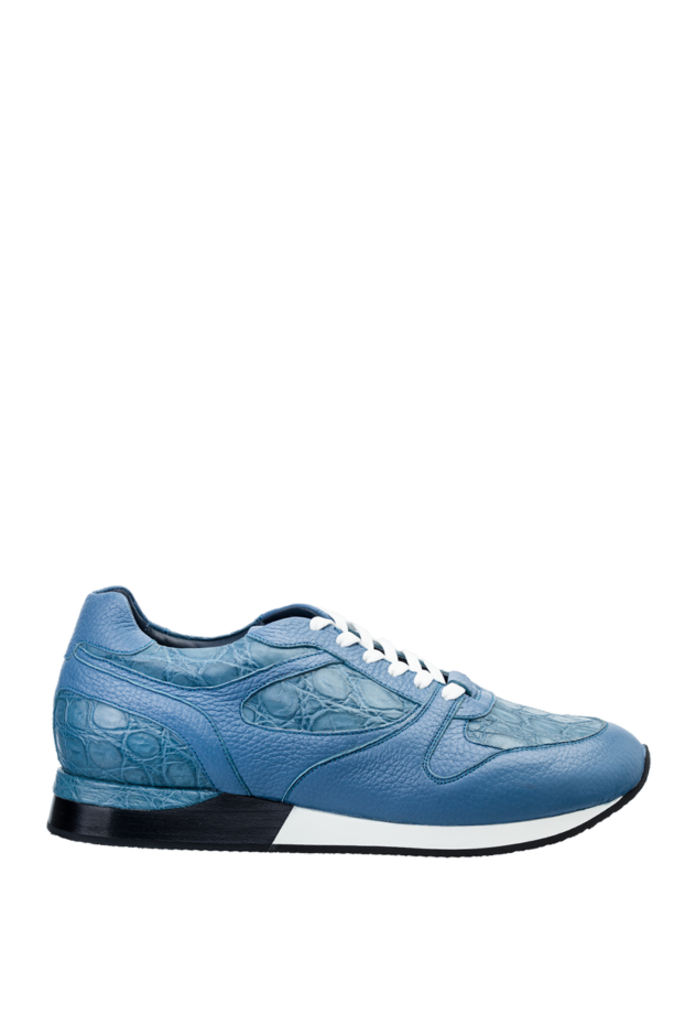 Bontoni sports sneakers made of crocodile leather and a contrasting sole 159037 - photo 1