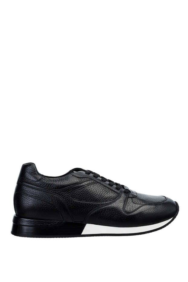 Bontoni black grain leather sneakers for men 159041 - photo 1