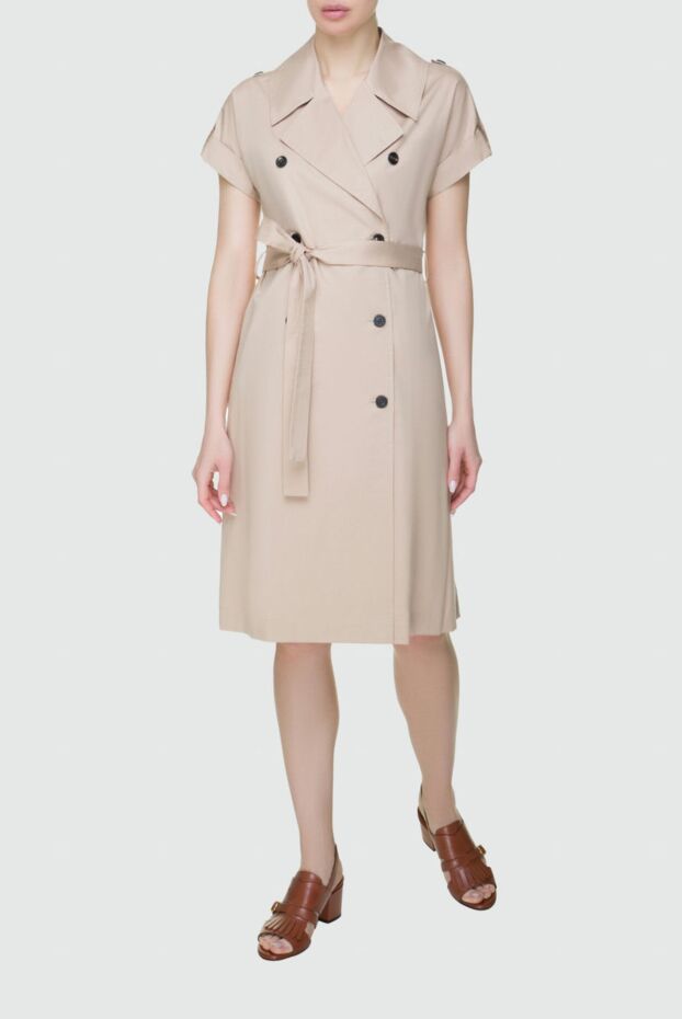 Peserico beige trench dress with belt for women 159081 - photo 3