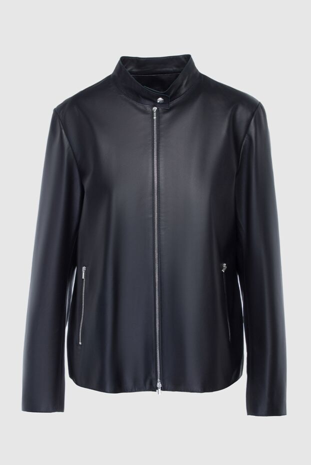 Peserico woman women's black genuine leather jacket buy with prices and photos 159083 - photo 1