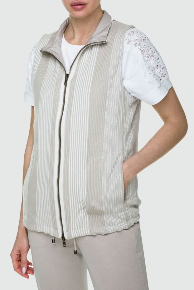 Tonet beige down vest for women 159108 - photo 3