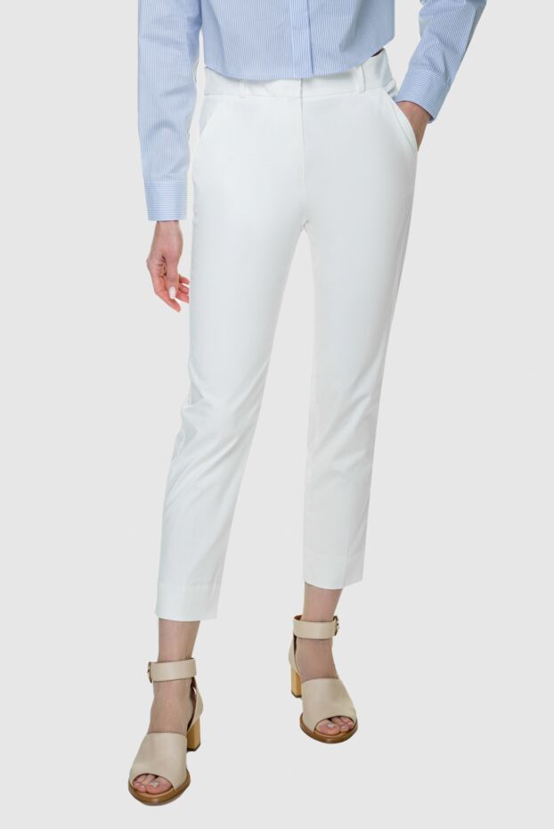 Tonet women's white cropped cotton pants 159115 - photo 3