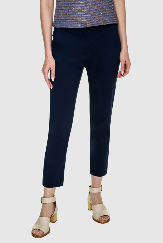 Tonet women's blue cropped cotton pants 159124 - photo 3