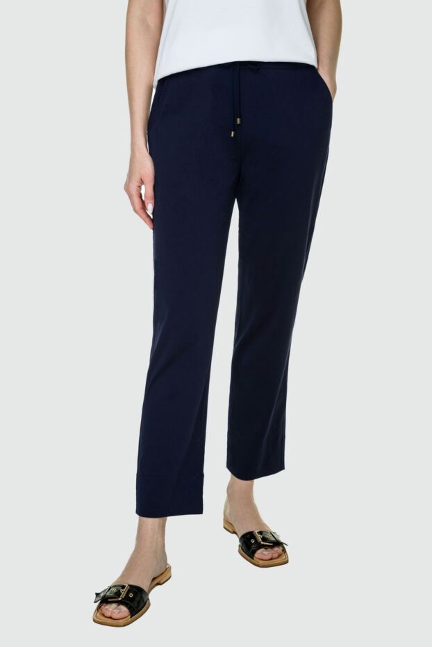 Tonet women's cotton straight-leg blue pants 159125 - photo 3