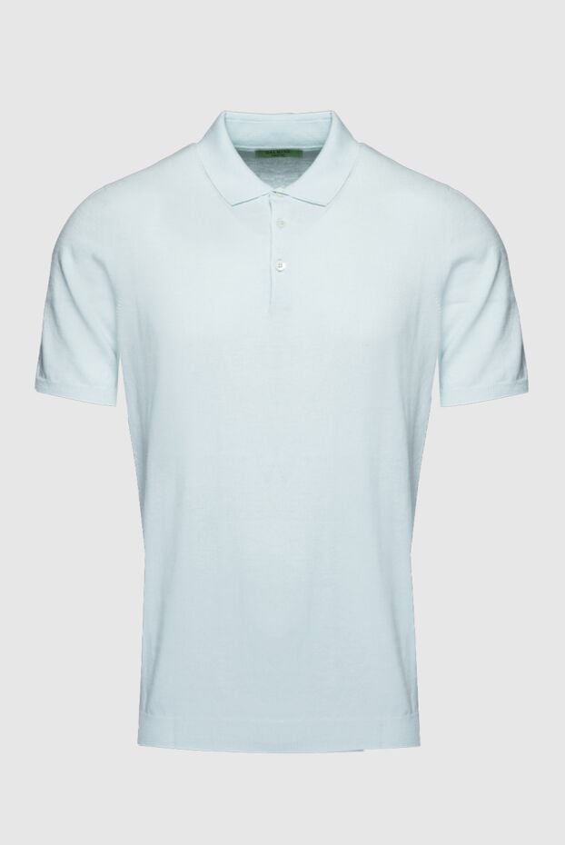 Dalmine light blue cotton polo shirt in fine knit with a classic placket (markdown) 195792 - photo 1