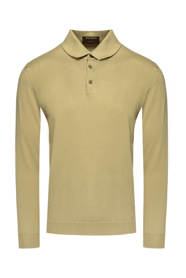 Dalmine beige cotton polo shirt with long sleeves and a classic placket (markdown) 195783 - photo 1