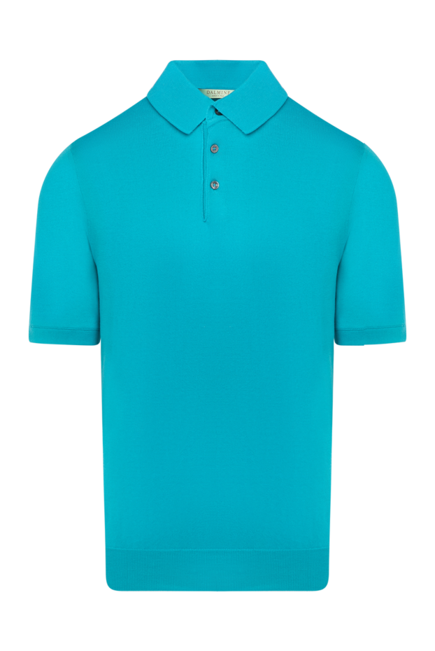 Dalmine men's turquoise knit polo shirt with buttons (markdown) 196334 - photo 1