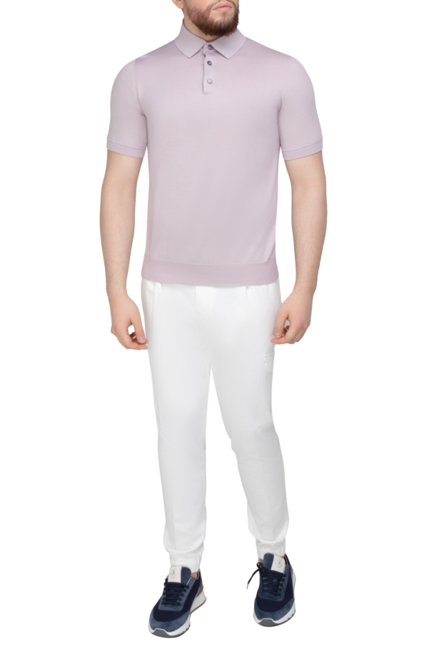 Dalmine men's light gray cotton jersey polo shirt (markdown) 196516 - photo 2