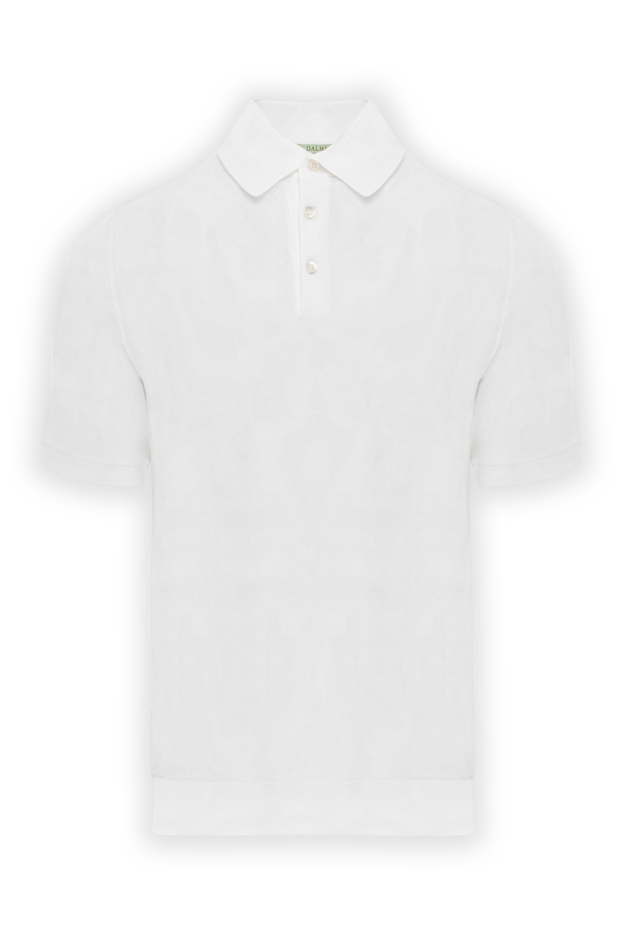 Dalmine short sleeve cotton polo shirt in pure white 159159 - photo 1