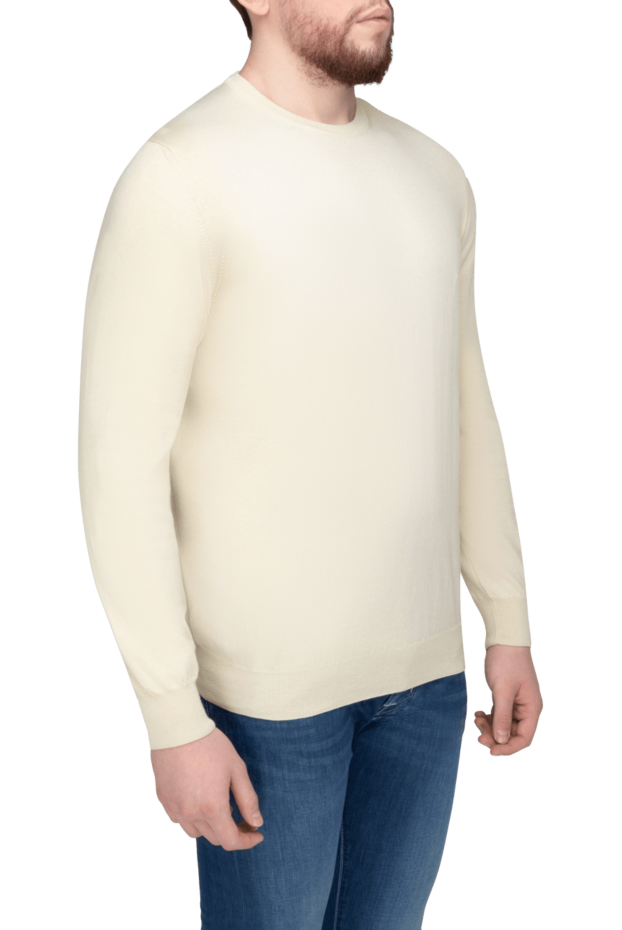 Dalmine men's knitted jumper in milky beige color (markdown) 196547 - photo 3