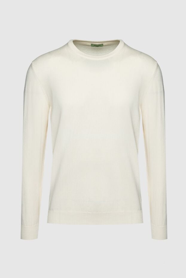 Dalmine basic milky beige cotton jumper for men 159169 - photo 1