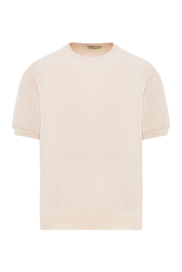 Dalmine men's beige cotton short-sleeved jumper (markdown) 196552 - photo 1