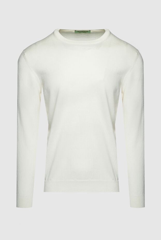 Dalmine basic white cotton jumper for men 159179 - photo 1