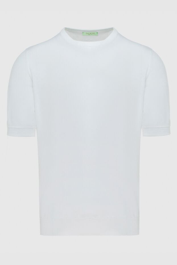 Dalmine cotton short sleeve jumper for men white 159184 - photo 1