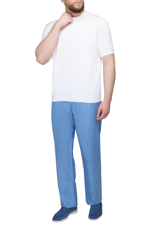 Dalmine cotton short sleeve jumper for men white 159184 - photo 2