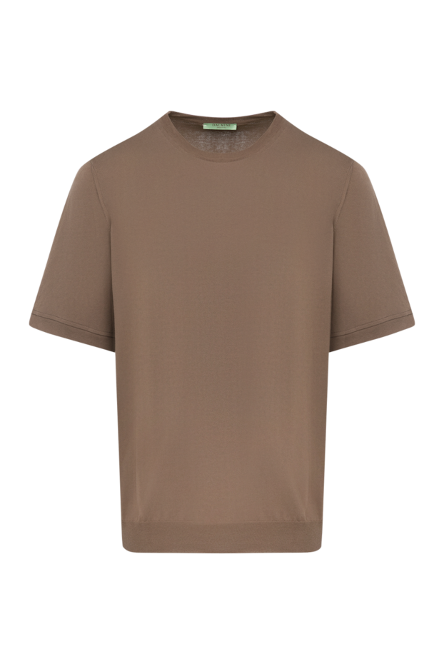 Dalmine men's basic brown cotton jumper with short sleeves (markdown) 195529 - photo 1