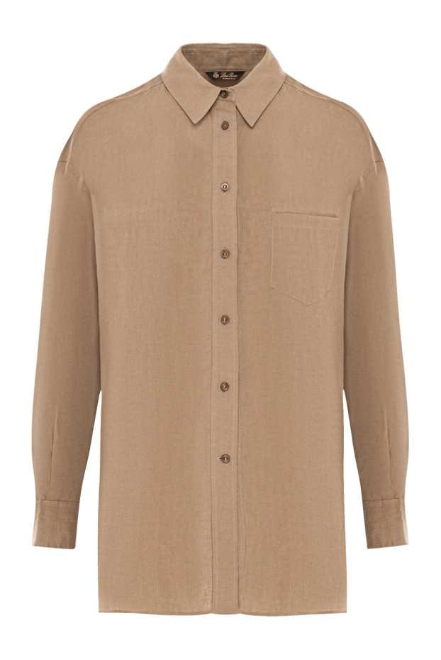 Loro Piana women's linen shirt-blouse green 159218 - photo 1