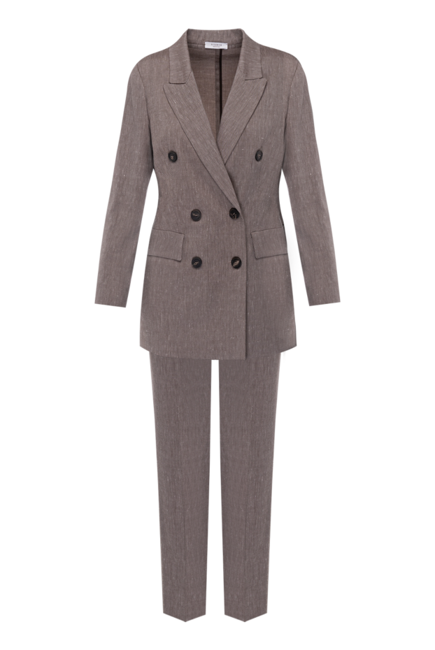 Peserico женские костюм брючный из шерсти и льна серый женский купить с ценами и фото 159237 - фото 1