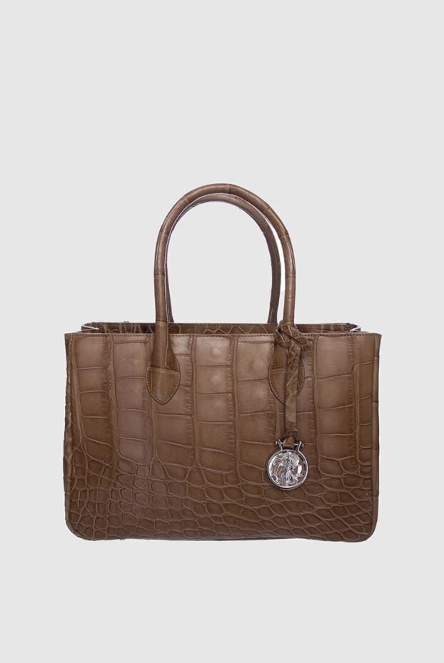 Tardini women's rectangular large brown bag made of textured leather 159240 - photo 1