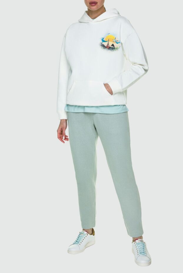 Givenchy women's cotton blue t-shirt with a print 159272 - photo 3