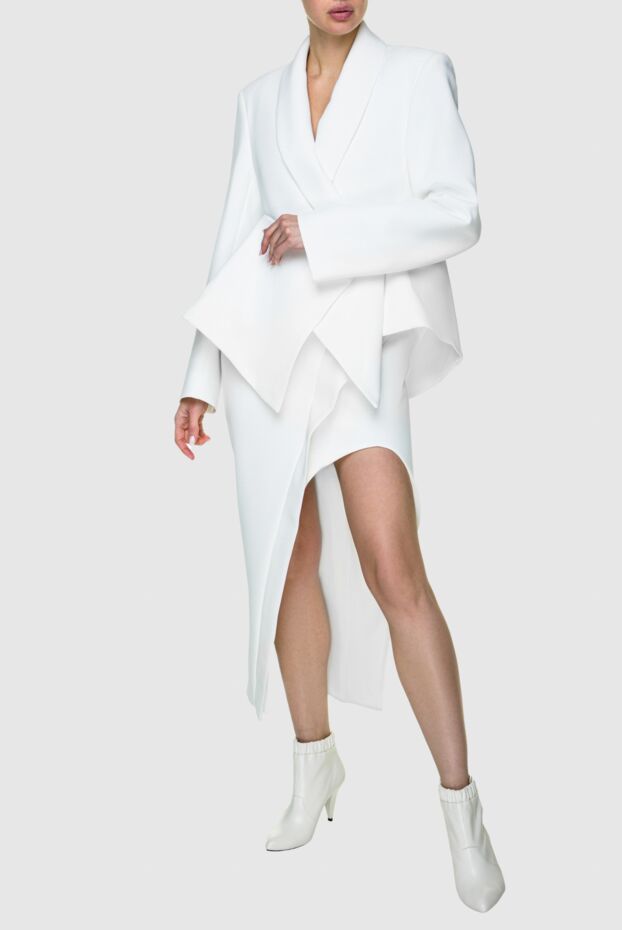 Maticevski white women's suit with a skirt made of linen and cotton 159274 - photo 3