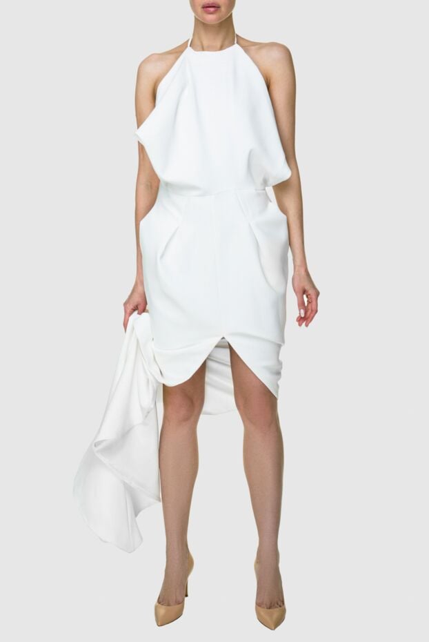 Maticevski white dress with a slit and train women's 159283 - photo 2