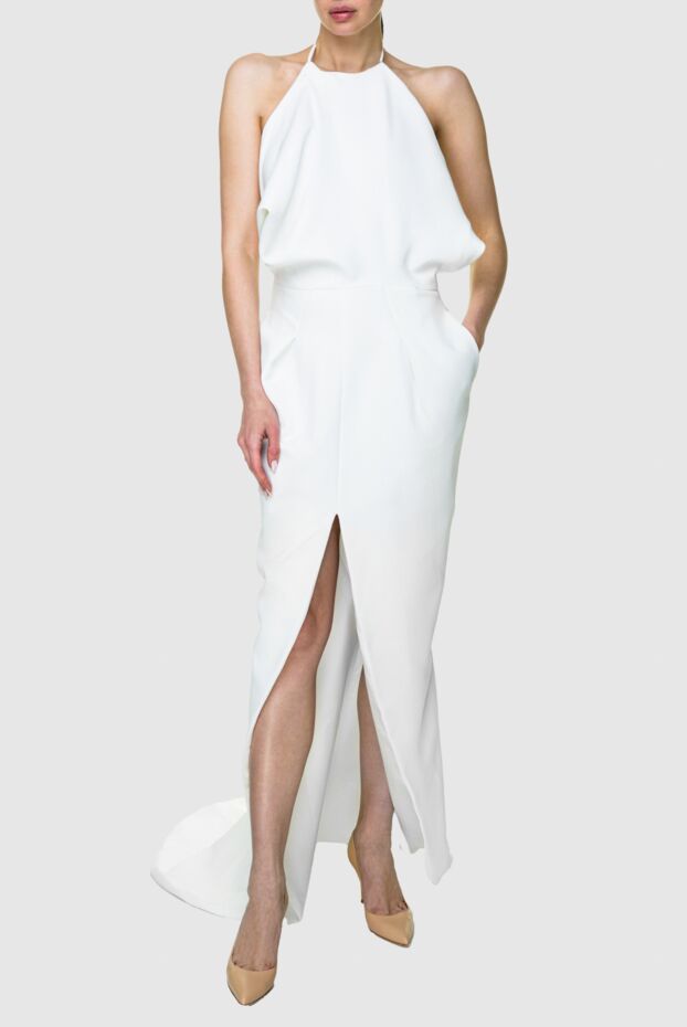 Maticevski white dress with a slit and train women's 159283 - photo 3