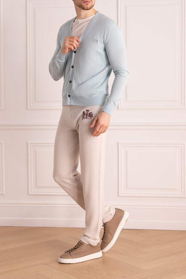 Massimo Sforza cashmere sports pants for men white 159294 - photo 2