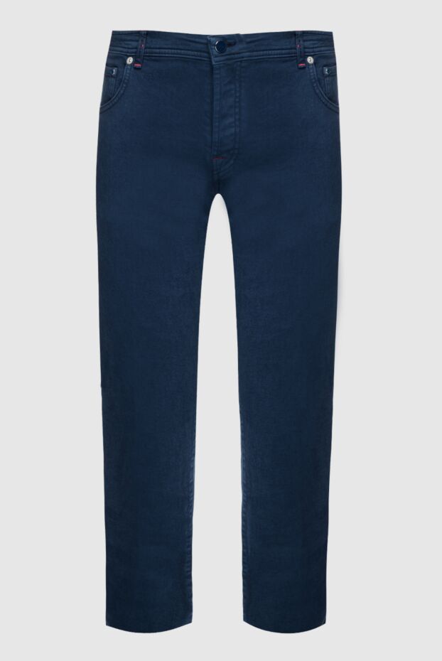 Kiton мужские джинсы из эластичного денима глубокого синего цвета 159333 - фото 1