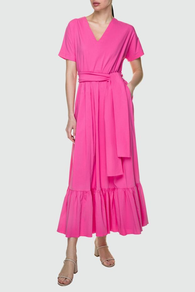 Rocco Ragni pink dress with short sleeves and a frill at the hem made of lightweight fabric 159349 - photo 3