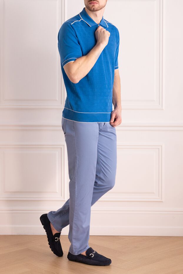 Jacob Cohen light blue slim jeans for men with cotton and comfortable fit 159367 - photo 2