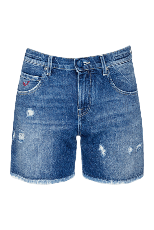 Jacob Cohen women's blue elongated denim shorts 159375 - photo 1