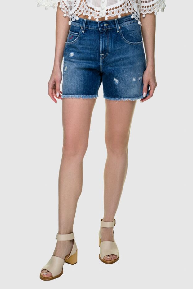 Jacob Cohen women's blue elongated denim shorts 159375 - photo 3