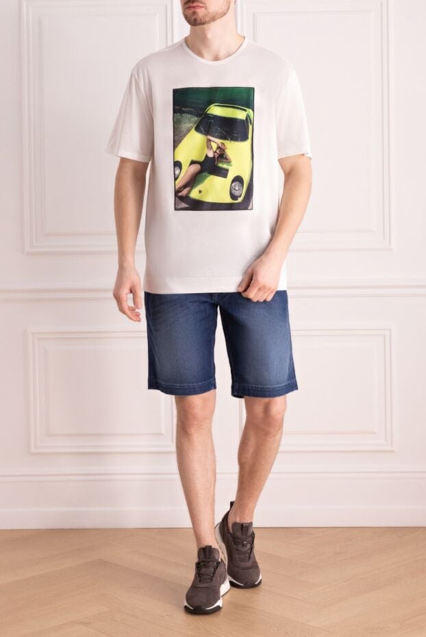 Limitato a white men's t-shirt featuring a pin-up model and a sports car. 159471 - photo 2