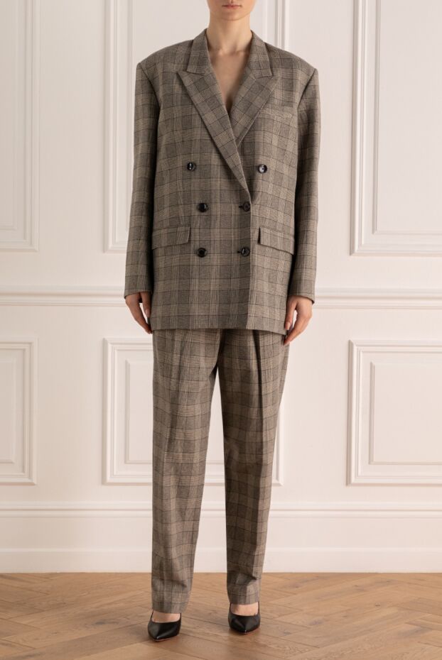 Isabel Marant women's gray viscose and cotton trouser suit 159527 - photo 3