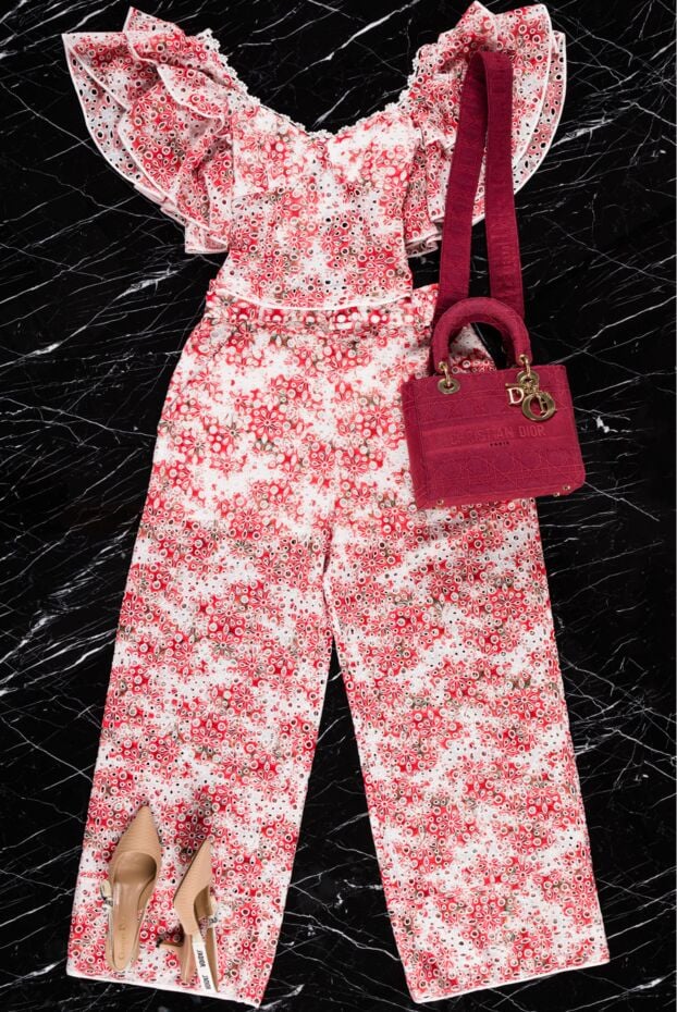 Charo Ruiz women's red floral print trousers 159564 - photo 2