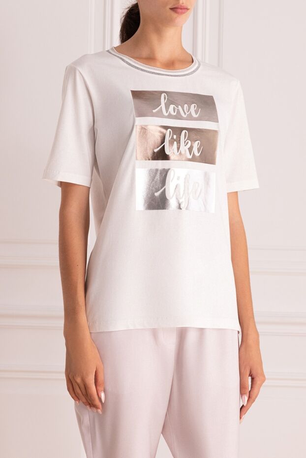 D.Exterior women's t-shirt with metallic print inserts 159589 - photo 3