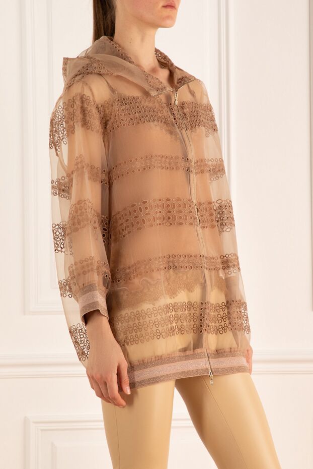 D.Exterior beige polyester windbreaker for women 159601 - photo 3