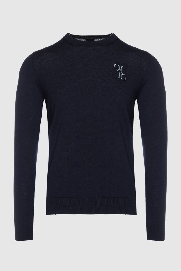 Billionaire man stand-up jumper in wool and silk, black for men buy with prices and photos 159606 - photo 1