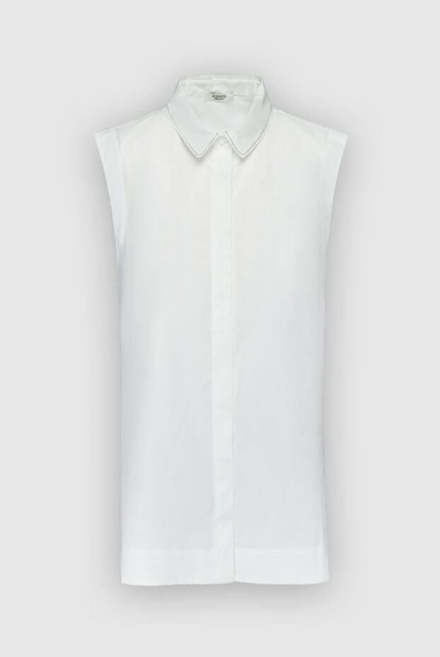 Peserico women's basic blouse sleeveless white 159612 - photo 1