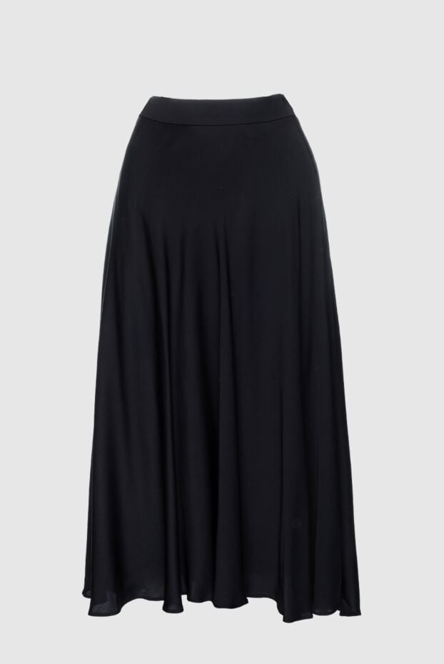 Peserico black long skirt in smooth viscose with elastic fit 159646 - photo 1