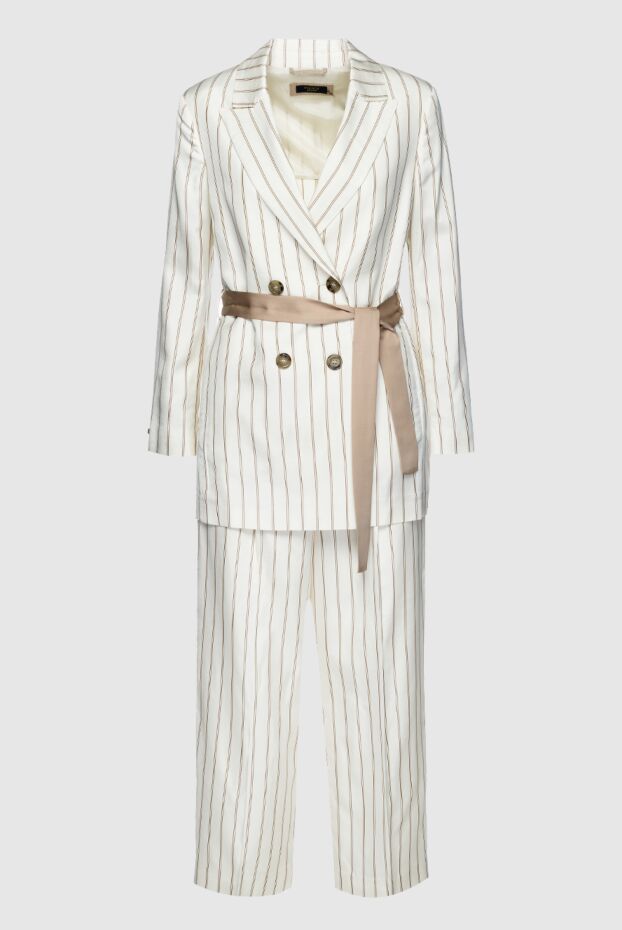 Peserico woman white women's trouser suit made of viscose and cotton buy with prices and photos 159663 - photo 1