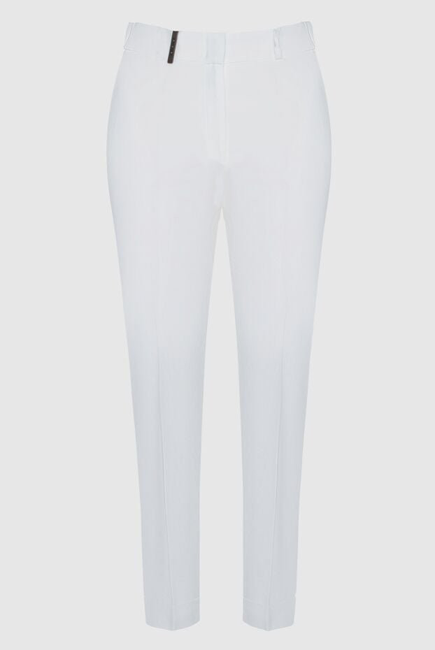 Peserico женские брюки из вискозы белые женские купить с ценами и фото 159667 - фото 1